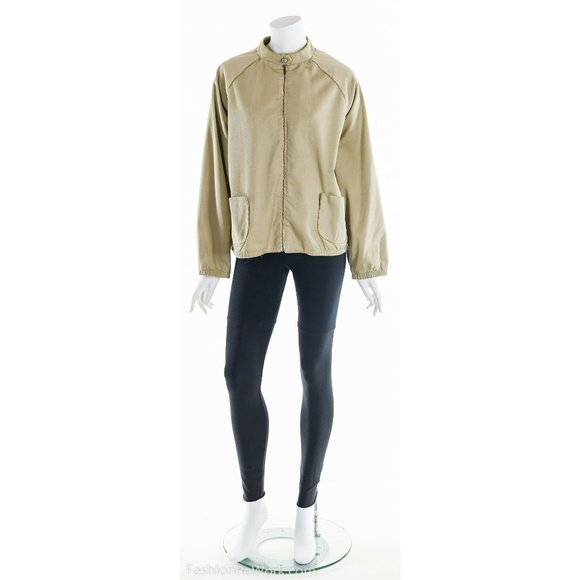 Vintage Bomber Jacket,  Beige Bomber Coat, Light Brown Jacket, Lightweight Jacke - Picture 9 of 9